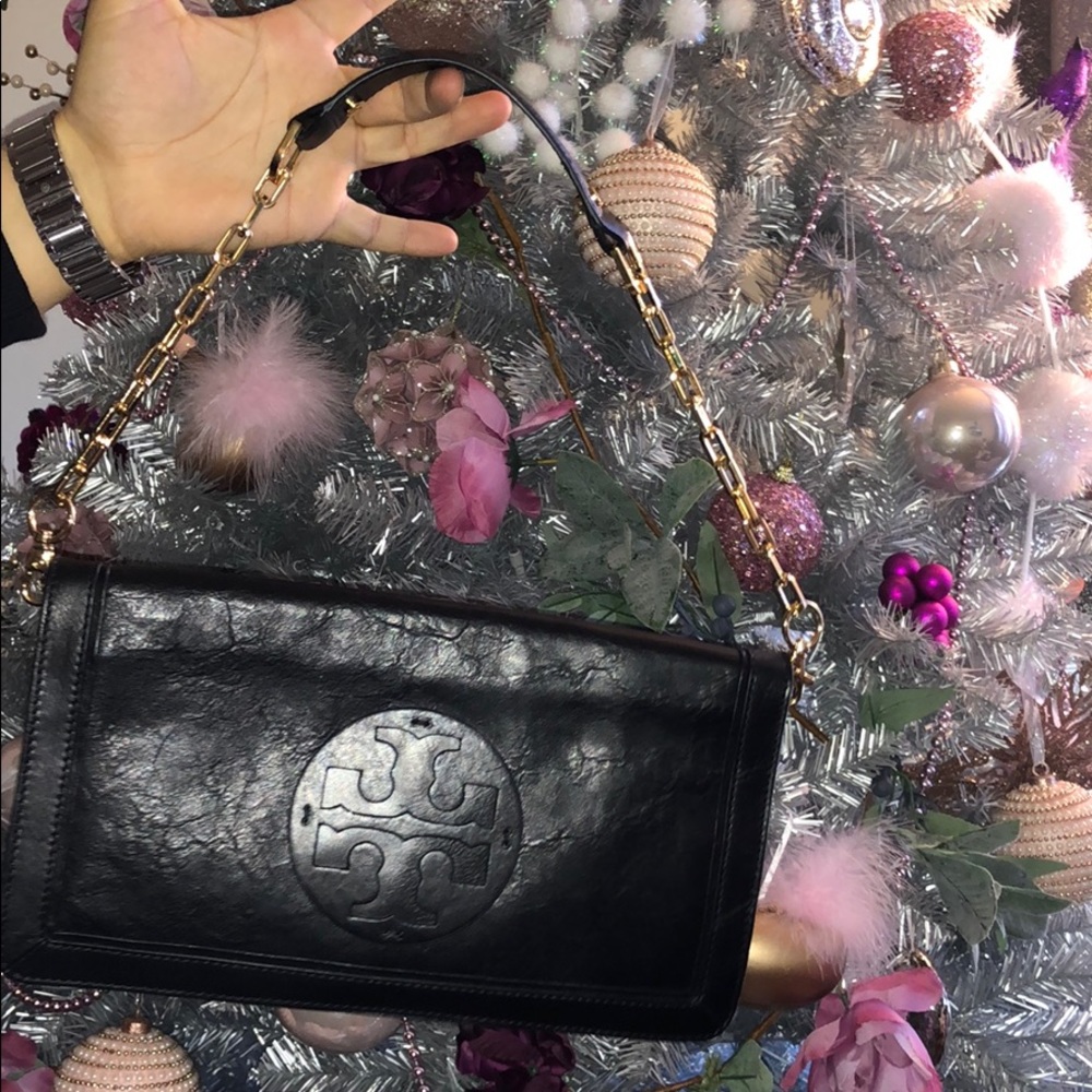 Authentic tory burch reva clutch shoulder bag
